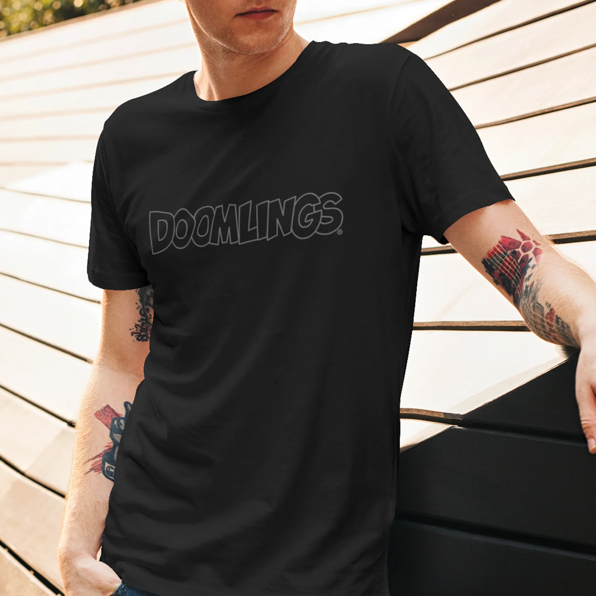 Black Logo Adult Unisex Tee - Image 2