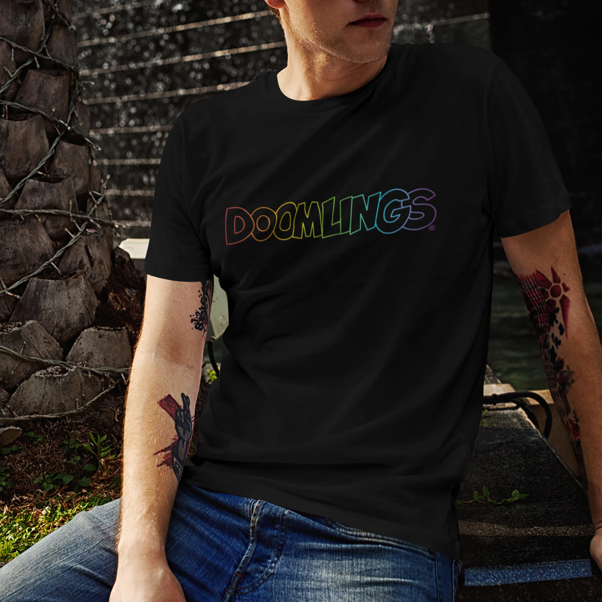 Rainbow Logo Adult Unisex Tee - Image 2